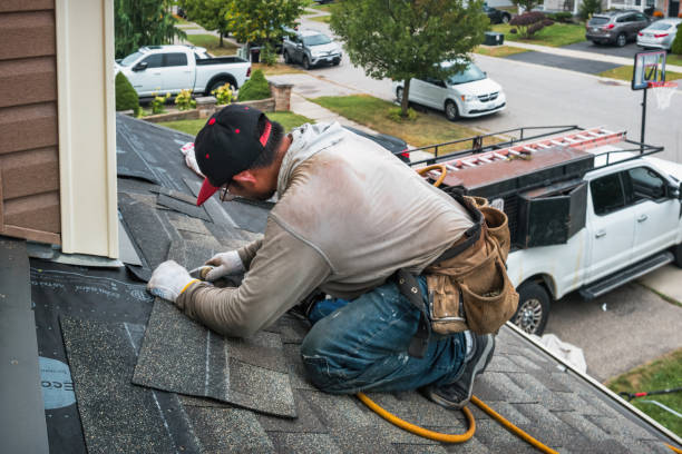 Professional Roofing technician working in Winchester, KS